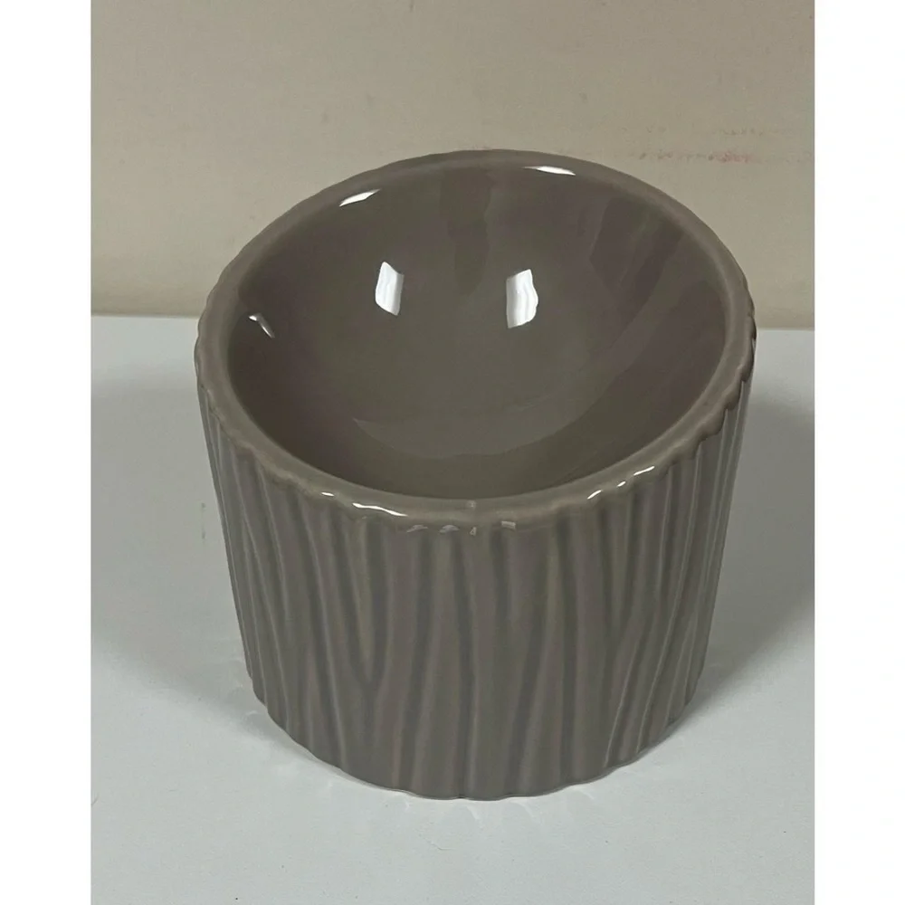 Gray Grey Lifted Ceramic Cat Dog Pet Food Water Bowl 🐾 #bowl #pet #pets #cat